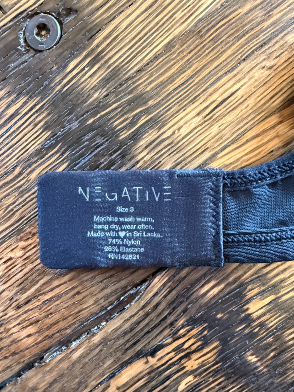 NEGATIVE — Stevie Non-Wire Bra — Black — size 3 — NWT - Picture 10 of 10